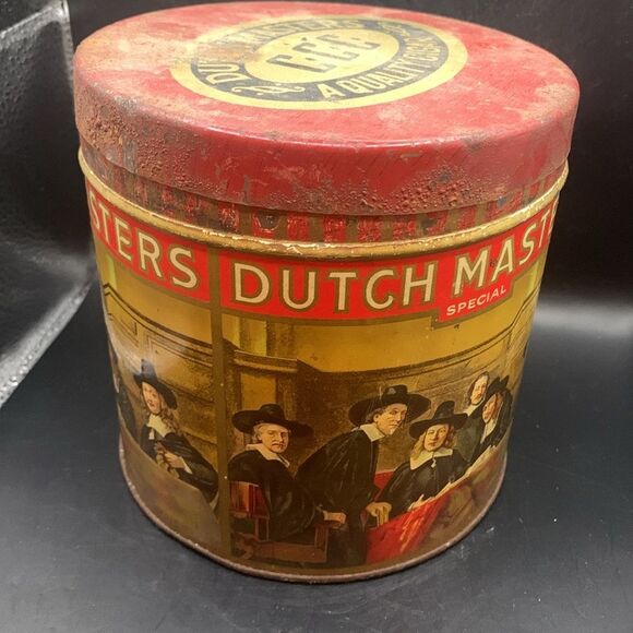 VINTAGE Advertising Empty DUTCH MASTERS SPECIAL Cigar Tin No 6 - Picture 3 of 5